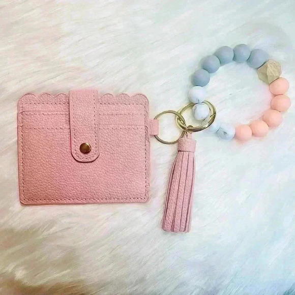 Wristlet Card Wallet Bracelet in Pink - Picture 5 of 6